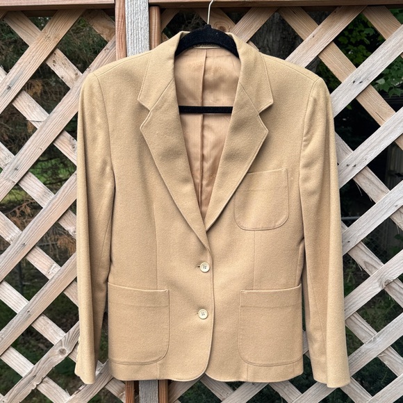Vintage Gordon Of Philadelphia Classic Tan Women's Blazer 100% Wool - Picture 9 of 9
